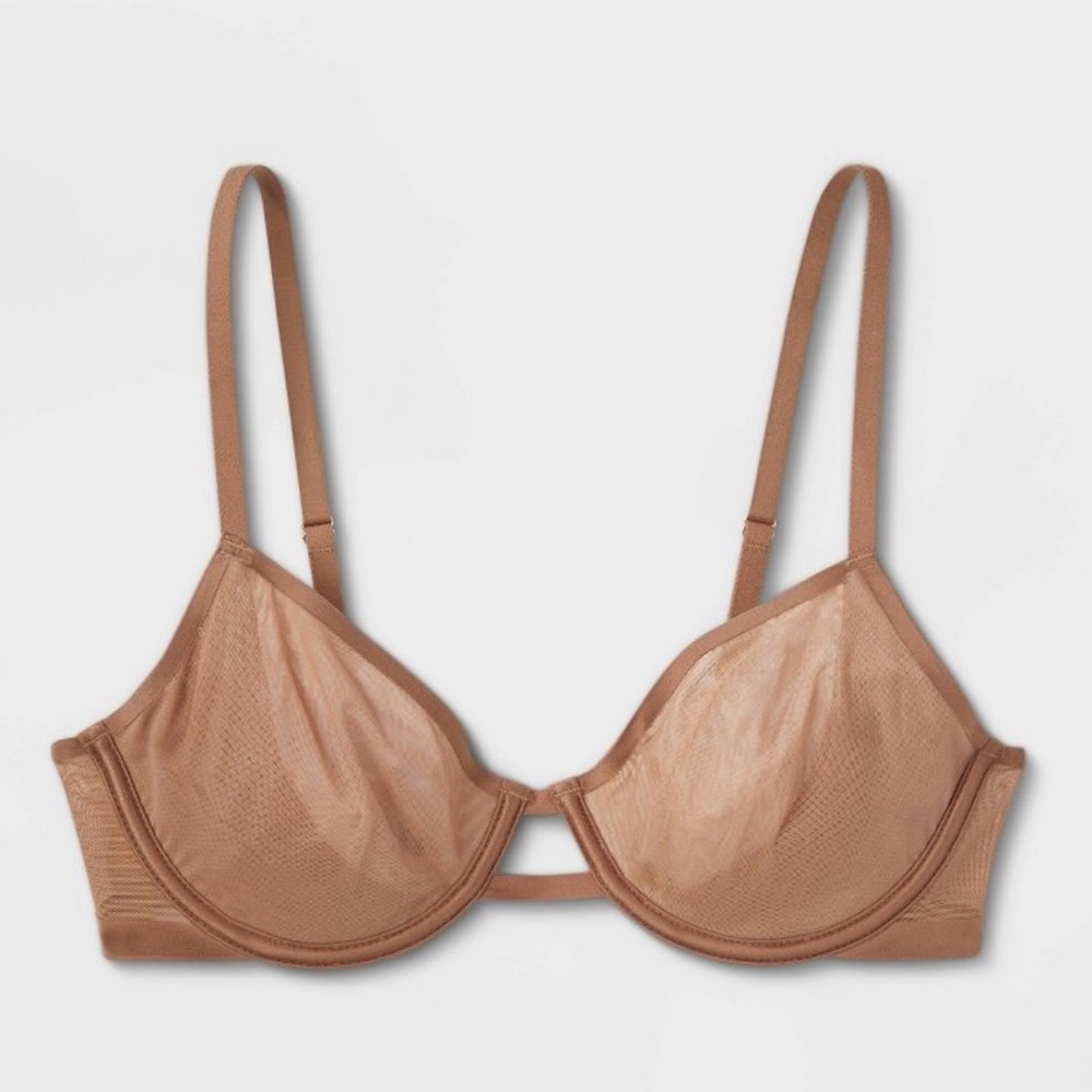 Auden Mesh Unlined Demi Bra - 38DD